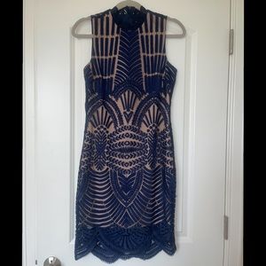 Bardot Divinity Dress in Ink 
size 4/xs